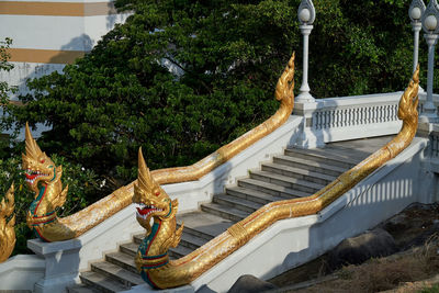 Staircase design of wat kaew korawaram temple