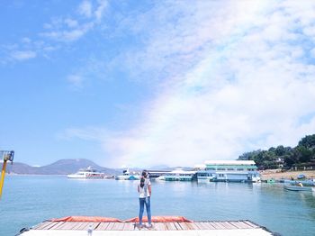 Scenic view of sea against sky