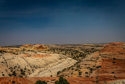 Scenic view of desert against sky