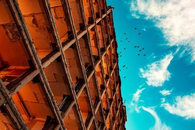 Low angle view of buildings against sky