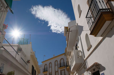 Low angle view of buildings against sky