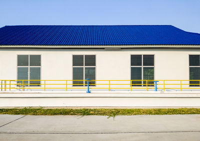 Building against blue sky