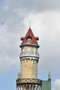 Low angle view of old building against sky