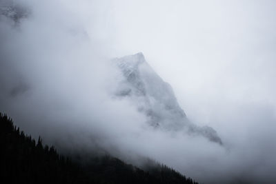 Low angle view of mountain against sky