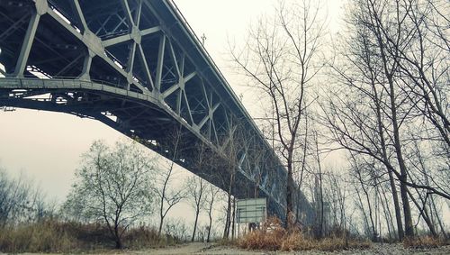 Low angle view of bridge against sky