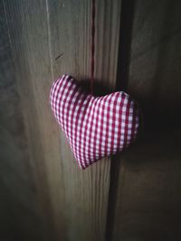 Close-up of heart shape on wood