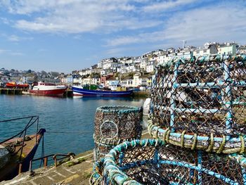 Brixham harbour and fishing boats 