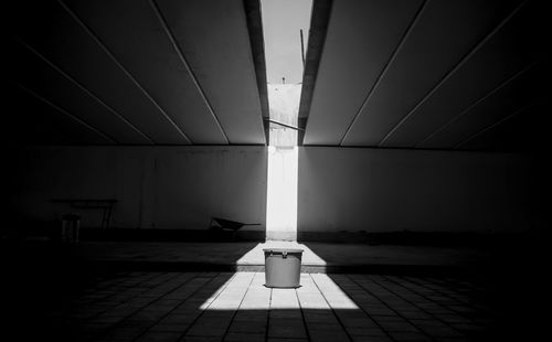 Illuminated lamp against sky at night