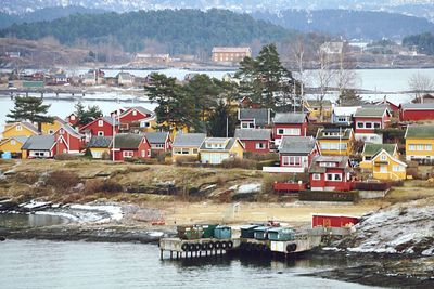 River with town in background