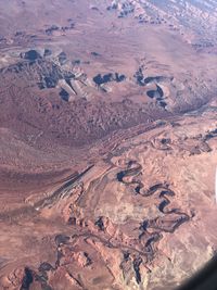 High angle view of dramatic landscape