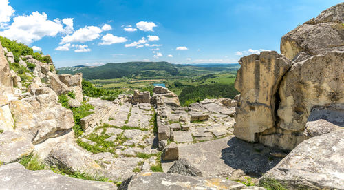 View of old ruins against sky