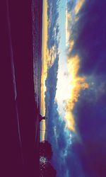 Scenic view of landscape against sky at sunset