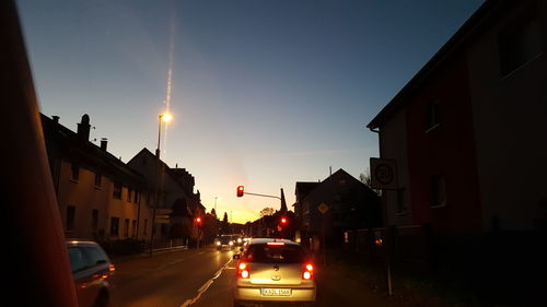 Cars on road at night