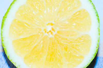 Directly above shot of lemon slice