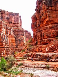 Rock formations on mountain