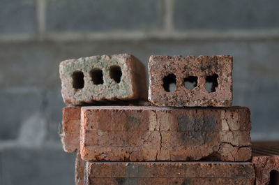 Close-up of rusty metal structure