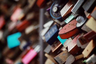 Full frame shot of padlocks