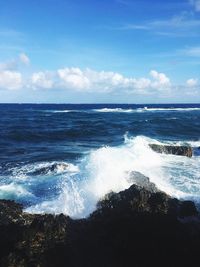 Scenic view of sea against sky