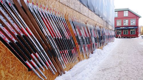 Tilt image of building during winter