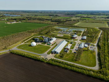 Aerial photo of billund vand and energy company, denmark