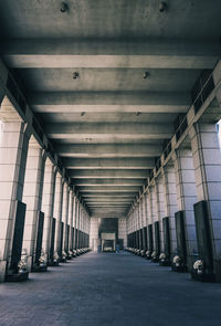 Empty corridor in building