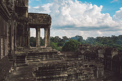 Old ruins of temple against sky