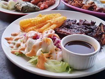 Close-up of food in plate