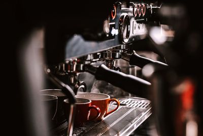 Close-up of coffee in cafe