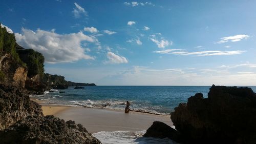 Scenic view of sea against sky