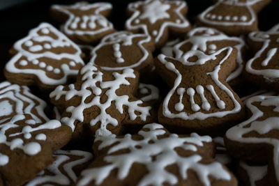 Close-up of cookies on table