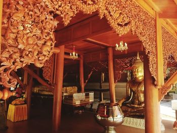 Interior of illuminated building