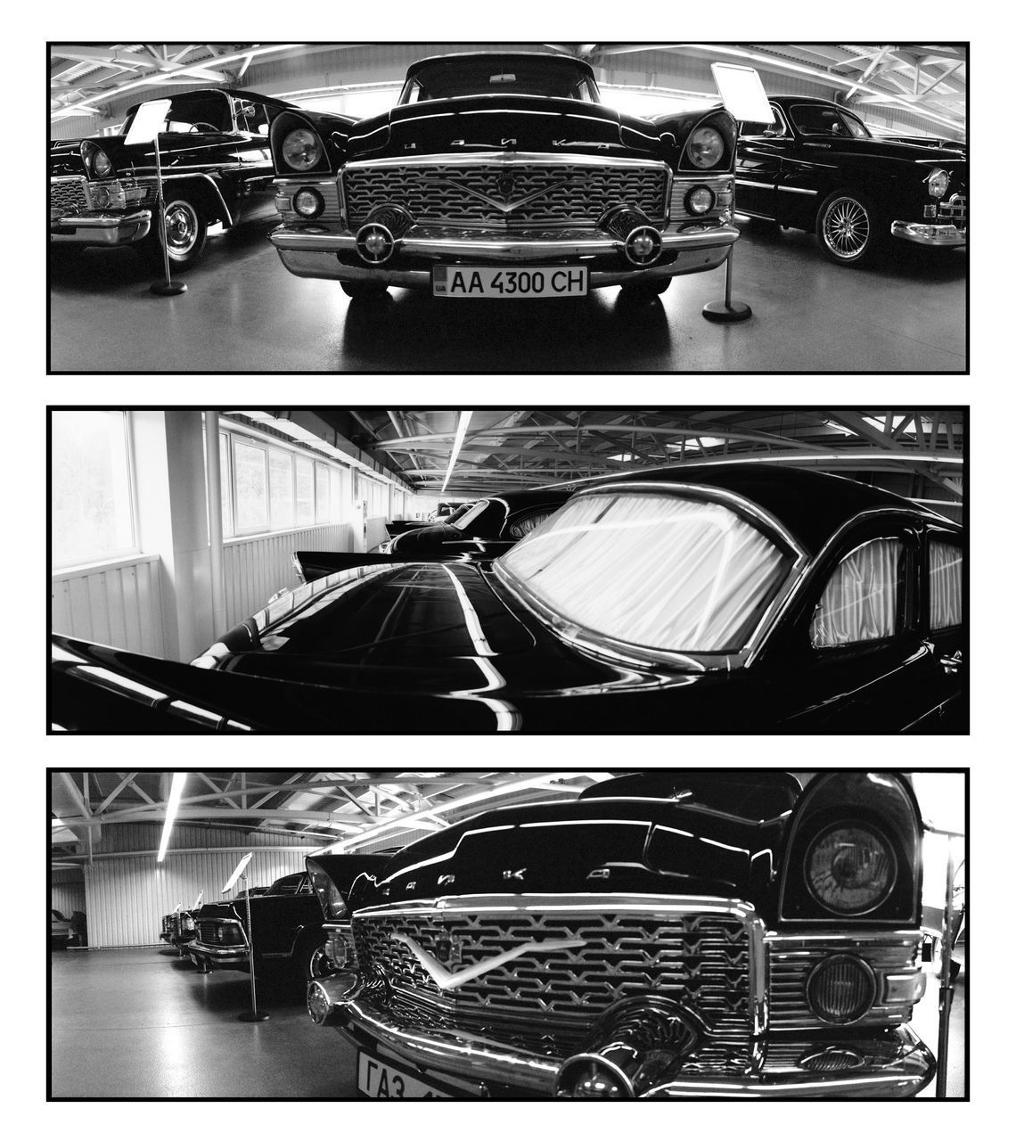 CLOSE-UP OF VINTAGE CAR IN KITCHEN