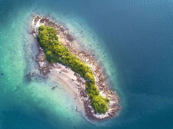 High angle view of beach