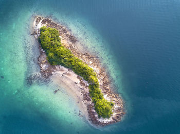 High angle view of sea