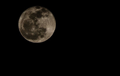 Low angle view of moon in sky