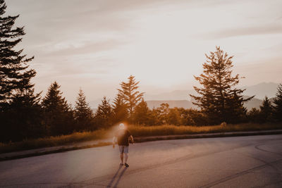 Beautiful blue ridge parkway supe summer sunset