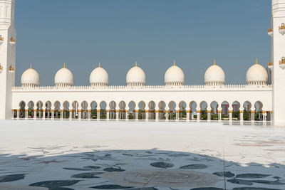 View of historic building against clear sky