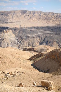 Scenic view of desert against sky