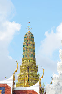 Low angle view of traditional building against sky