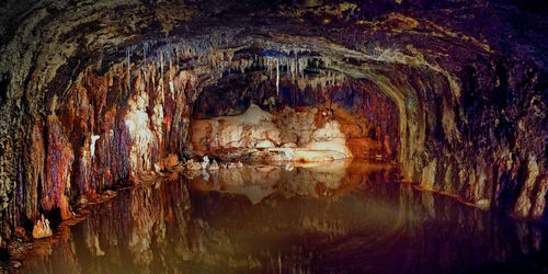 Full frame shot of old cave