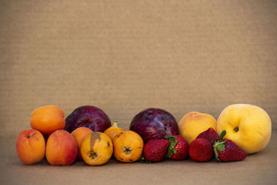 Close-up of fruits on table