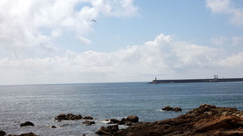 Scenic view of sea against sky