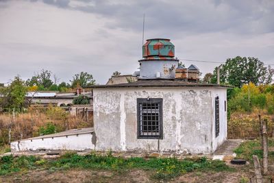 Exterior of old building against sky