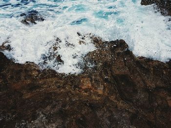 Close-up of rocks in sea