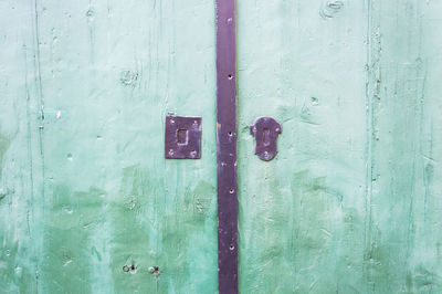 Close-up of closed door