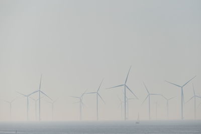 Wind farm on sea