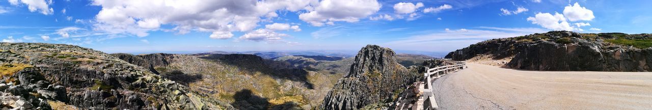 Panoramic shot of mountain range