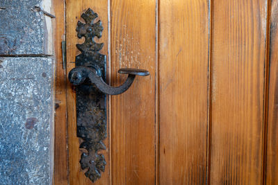 Close-up of wooden door