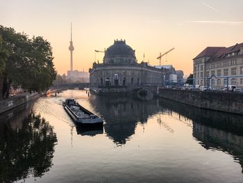 Reflection of buildings in water