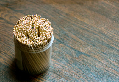 Close-up of food on table
